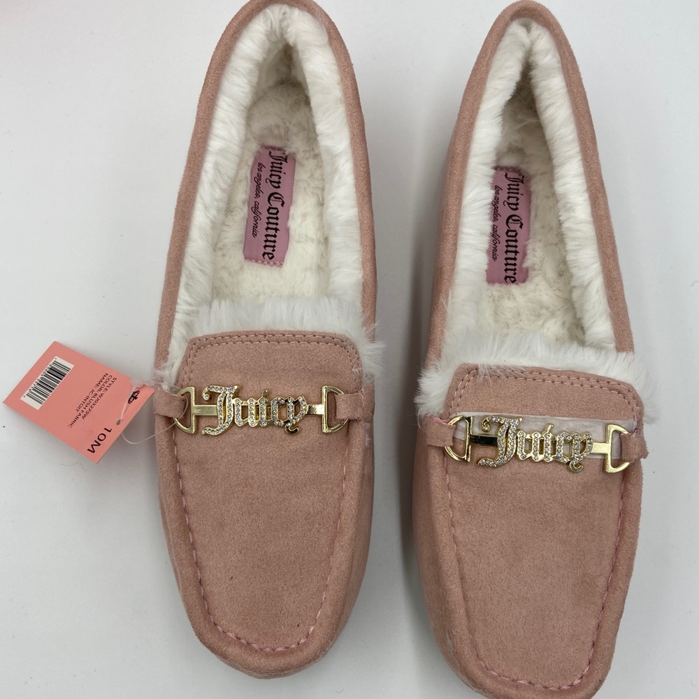 Juicy Couture JC Intoit Slippers. Blush fabric